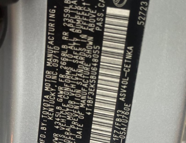 2011 TOYOTA CAMRY  FOR SALE IN ABUJA