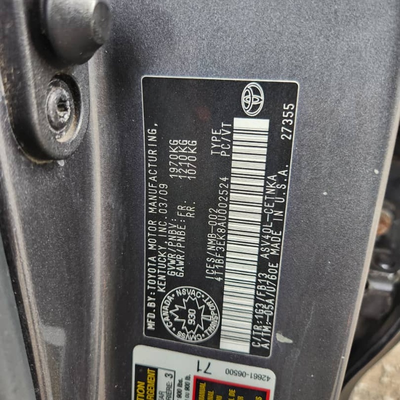 2011 Toyota Camry LE Toks   First Body image