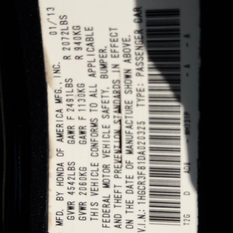 2013 HONDA ACCORD EXL FOR SALE IN ABUJA image