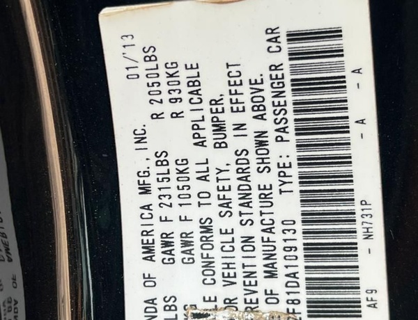 2013 HONDA ACCORD EXL FOR SALE IN ABUJA