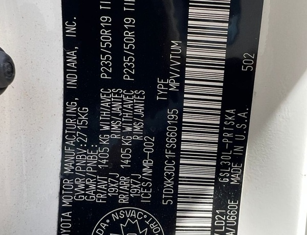 2016 TOYOTA SIENNA SPORT toks