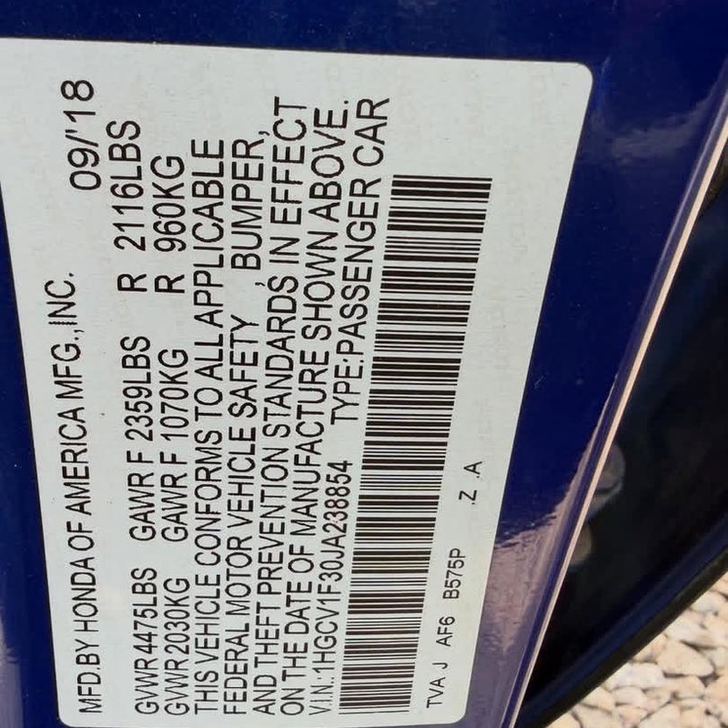 2018 HONDA ACCORD FOR SALE IN ABUJA image