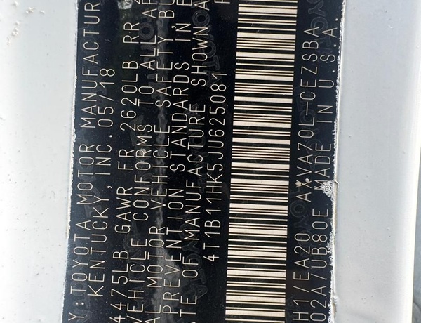 2018 TOYOTA CAMRY SE FOR SALE IN ABUJA