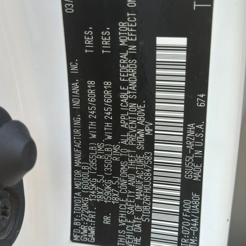 2018 Toyota Highlander LE for Sale In Abuja