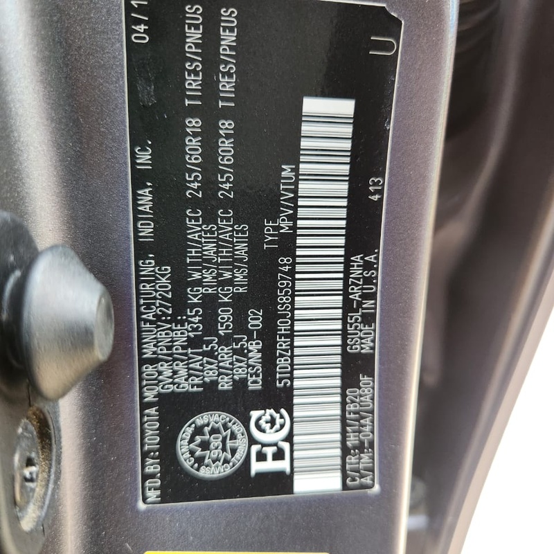 2018 Toyota Highlander Tokunbo In Lagos image