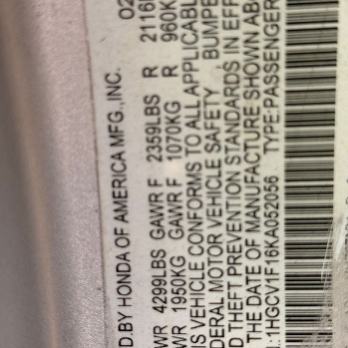 2019 HONDA ACCORD FOR SALE IN ABUJA