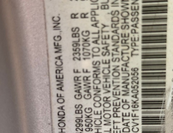 2019 HONDA ACCORD FOR SALE IN ABUJA