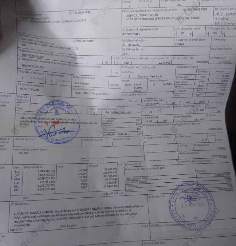 NEW ARRIVAL TOKUNBO 2011 TOYOTA CAMRY SE image