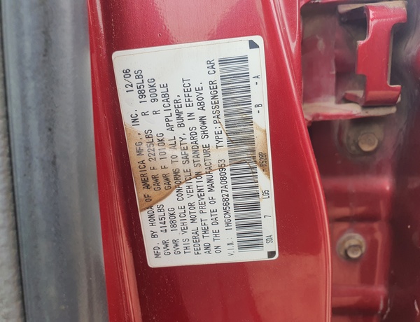 Honda Accord (red) 2007 In Lagos