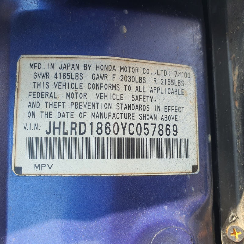 Honda CRV 2000 (blue) In Lagos image