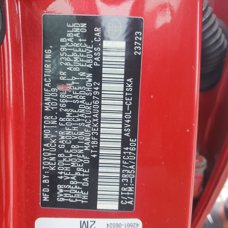 Toyota Camry 2010 (red) SE In Lagos image
