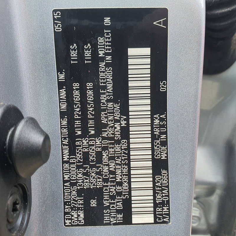 Toyota Highlander (gray) 2015 Limited In Lagos image