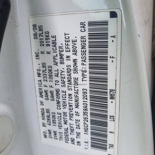 2009 Honda Accord for Sale In Lagos