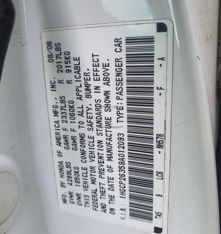 2009 Honda Accord for Sale In Lagos image