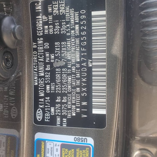 Foreign Used 2015 Kia Sorento for Sale In Lagos