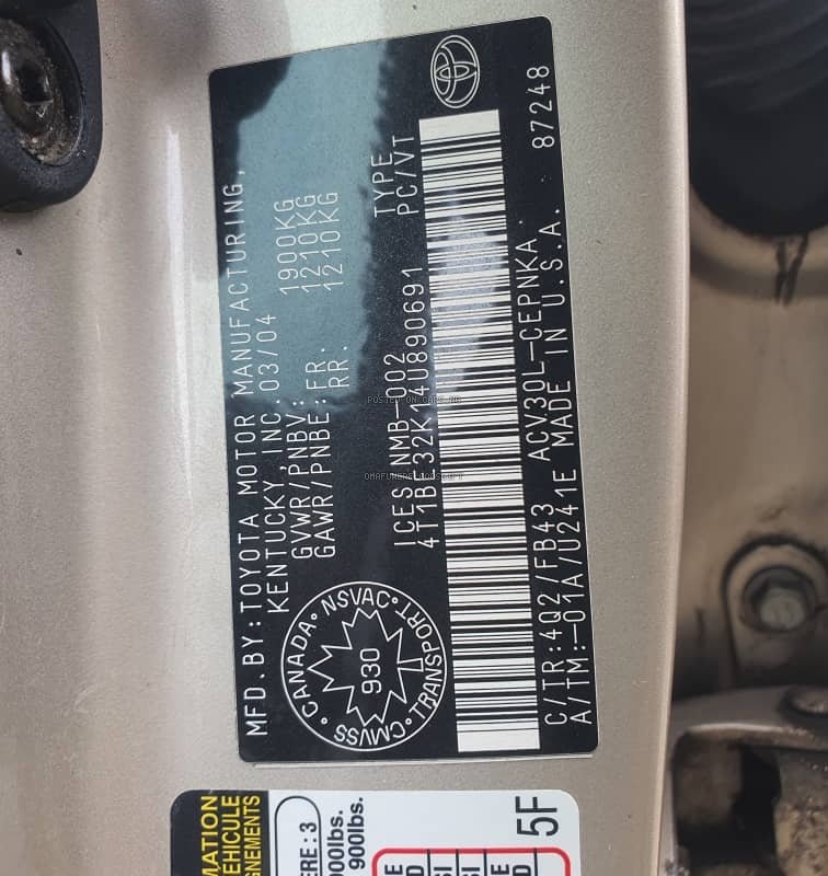 Tokumbo 2004 Camry LE  for Sale in Ajah Lagos image