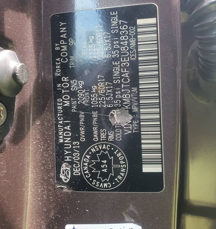 Foreign Used 2013 Hyundai Tucson AWD for Sale In Lagos image