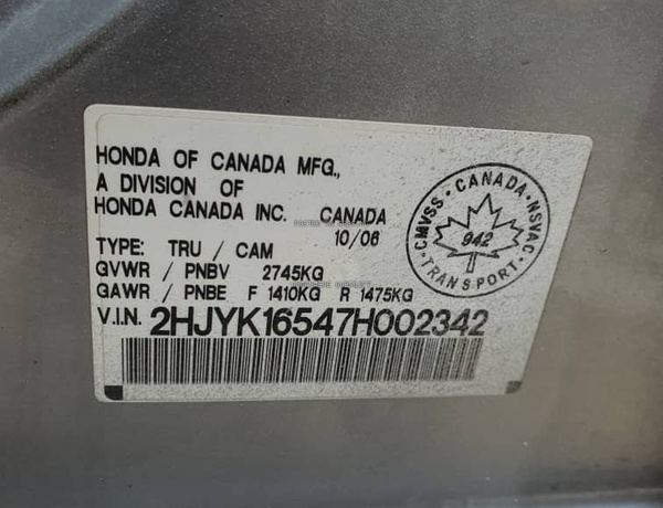 Foreign Used (Tokumbo) 2007 Honda Ridgeline for Sale In Lagos