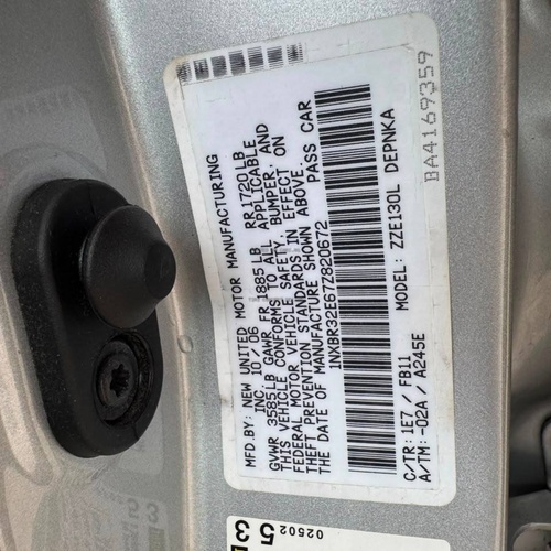 Foreign Used 2007 Toyota Corolla LE