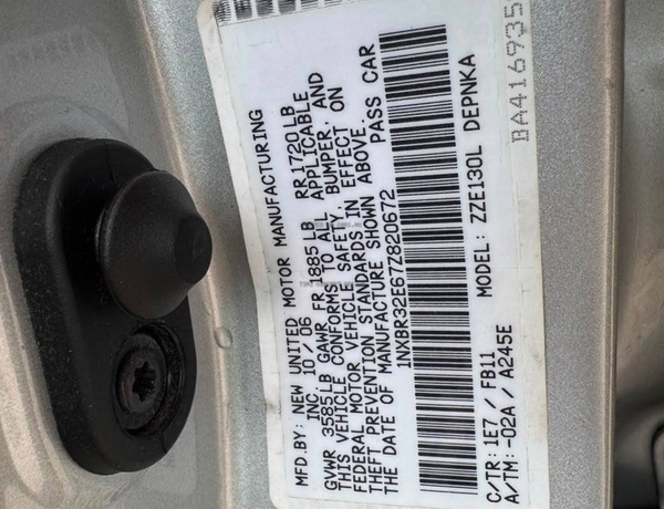 Foreign Used 2007 Toyota Corolla LE