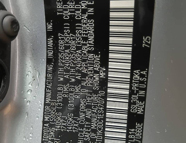 foreign used toyota sienna xle 2014 for sale