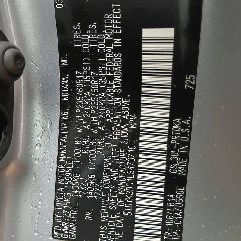 Foreign Used Toyota Sienna XLE 2014 for sale image