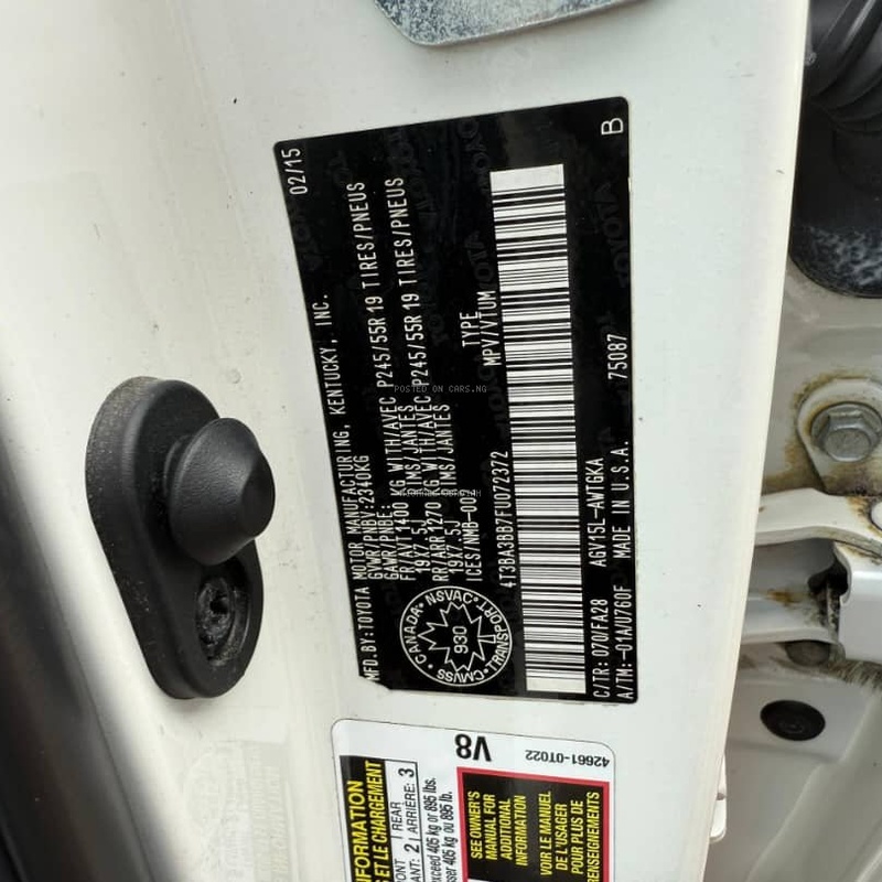 Toyota Venza 2015 for Sale in Lagos image