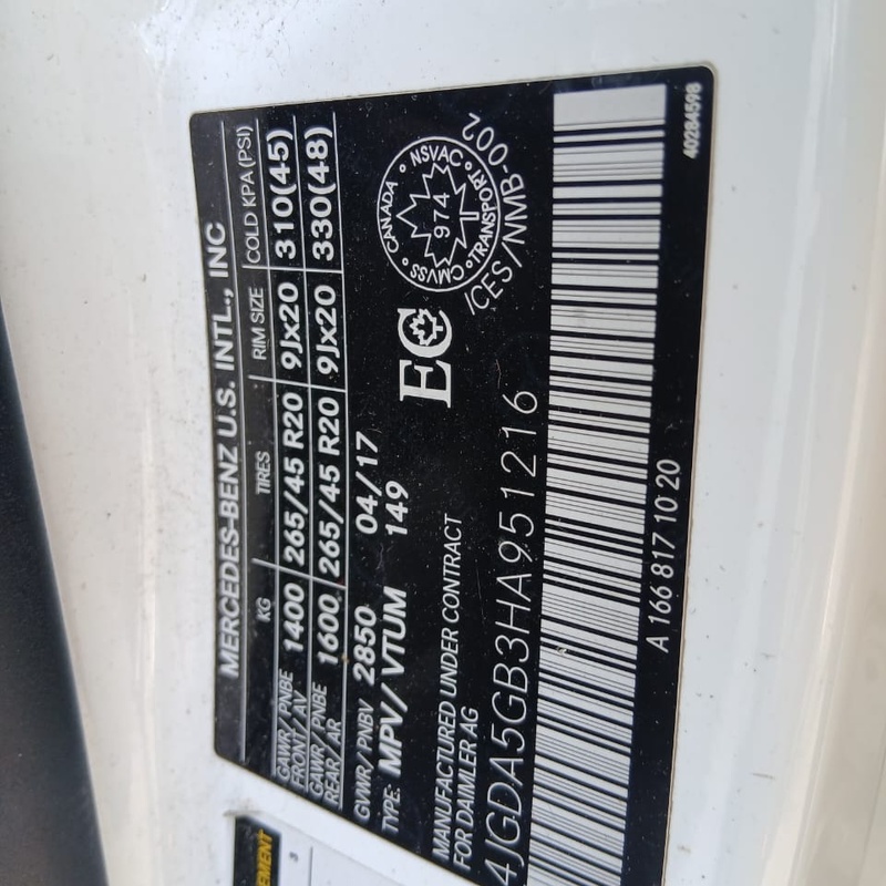 Foreign Used Mercedes-Benz GLE400 2017 image