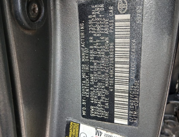 Toyota Camry SE 2007 Upgraded to 2011 for Sale In Lagos