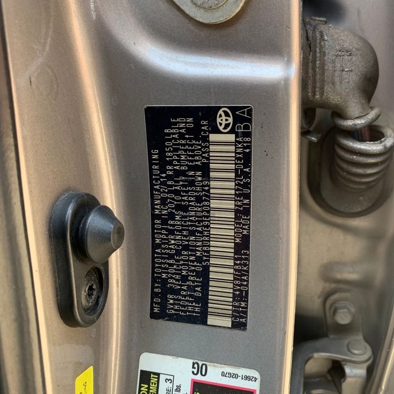  TOYOTA COROLLA 2014 MODEL 2021 FOR SALE IN ABUJA image