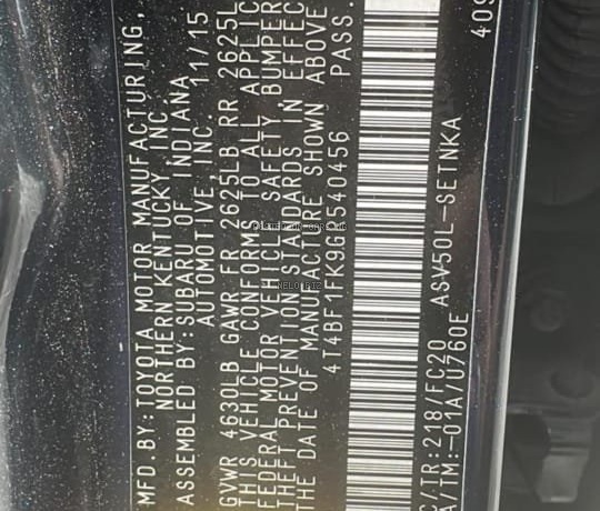 Toyota Camry 2016 for Sale In Lagos