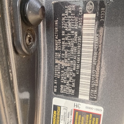 Toyota Camry Muscle 2009 for Sale at Ikotun Lagos 