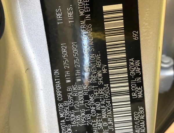 A FOREIGN USED 2016 LEXUS LX570 FOR SALE