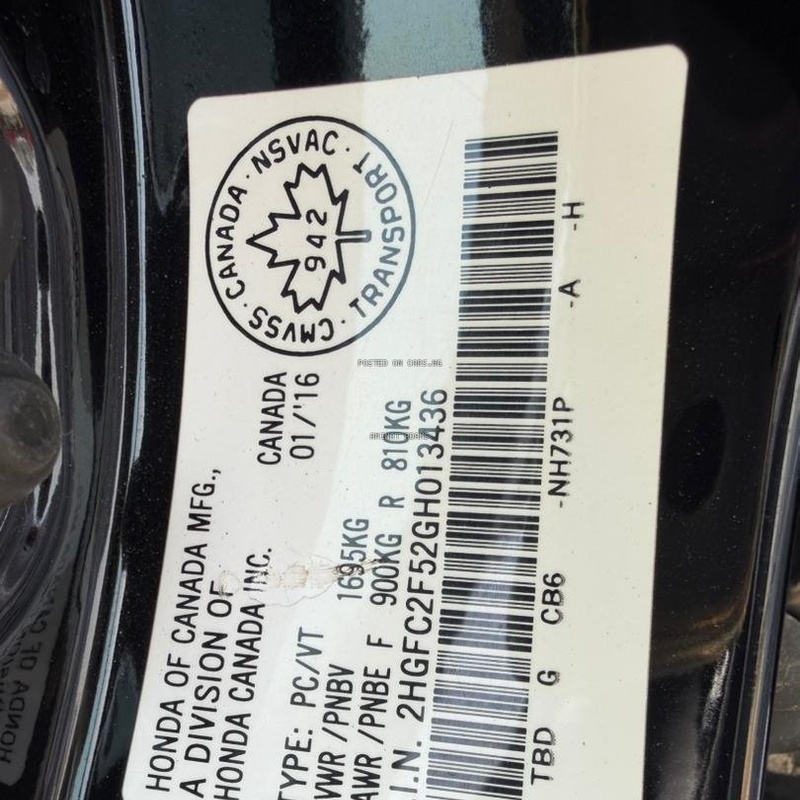 Foreign Used 2016 Honda Civic for Sale  image