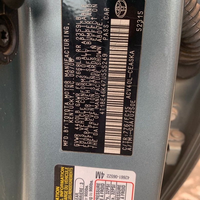 Neat Cheap Registered Toyota Camry Sports 2007 image