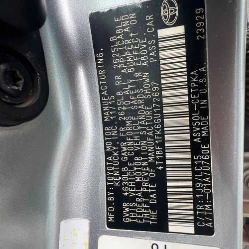 EXTREMELY CLEAN REGISTERED 2016 TOYOTA CAMRY XSE WITH ORIGINAL DUTY