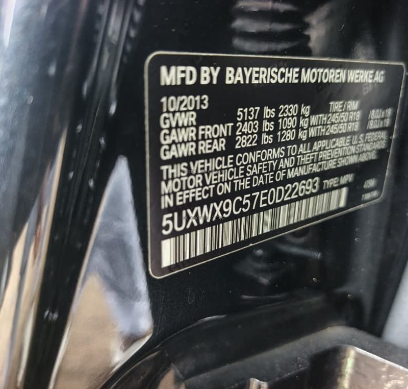 FOREIGN USED 2014 BMW X3 KEYLESS IN ABUJA image