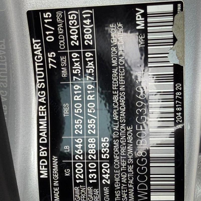 FOREIGN USED FULLEST OPTION 2015 MERCEDES BENZ GLK350 image