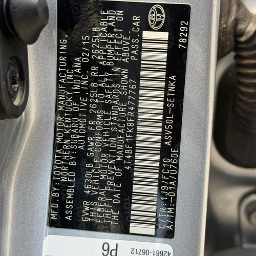 GOOD DEAL FOREIGN USED 2015 TOYOTA CAMRY LE WITH DUTY