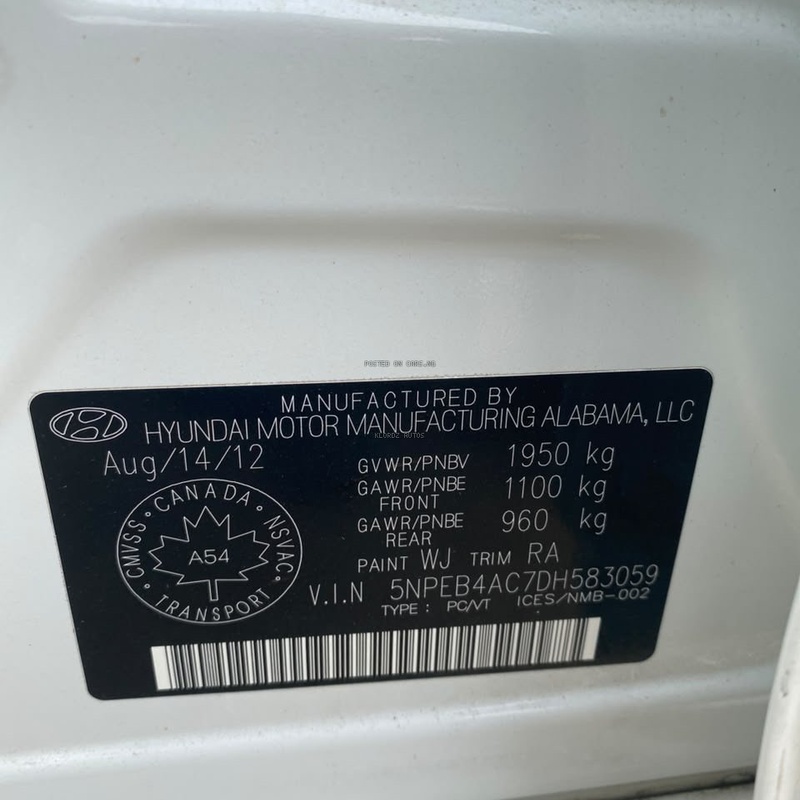 2012 TOKS HYUNDAI SONATA IN OGBA LAGOS image