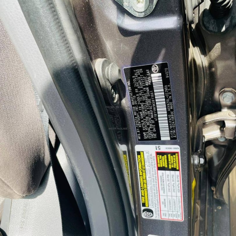 Foreign Used Toyota Camry 2019 for Sale In Abuja image