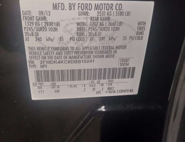 Ford Edge 2012 For Sale