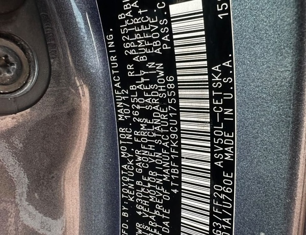 Toyota Camry 2013 Foreign Used For Sale
