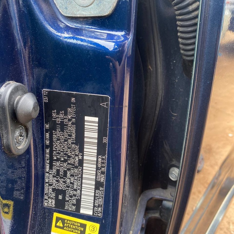TOYOTA HIGHLANDER 2012 FOR SALE IN LAGOS image