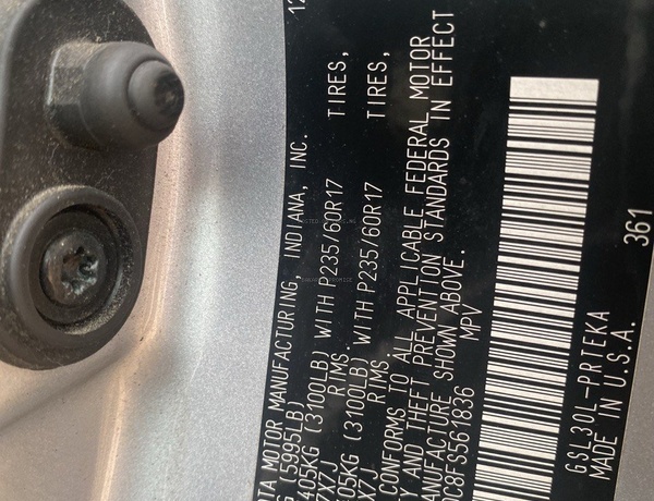 TOYOTA SIENNA 2015 FOR SALE
