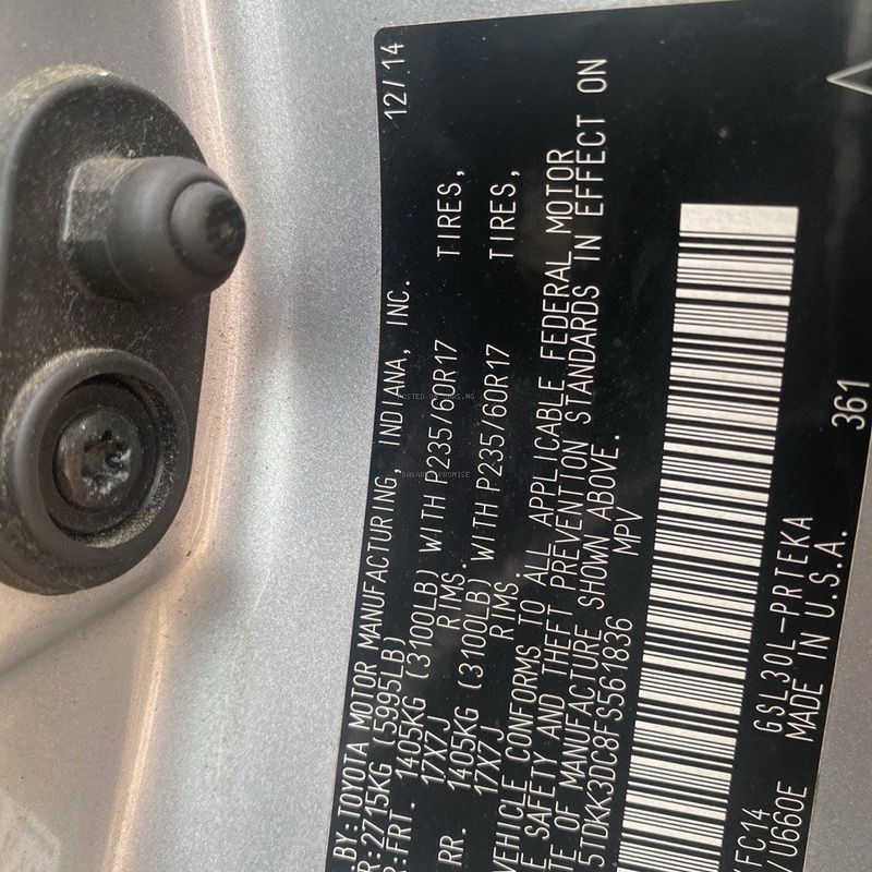 TOYOTA SIENNA 2015 FOR SALE image