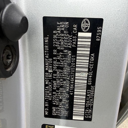 Foreign Used Toyota Camry XLE 2007 in lagos