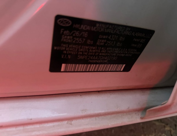 DISTRESS DISTRESS   2016 HYUNDAI SONATA FOR SALE IN KANO