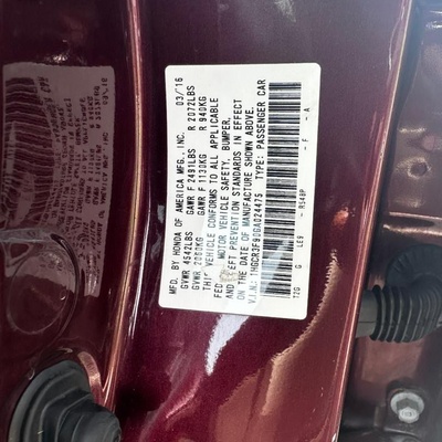 FOREIGN USED  2017 HONDA ACCORD TOURING