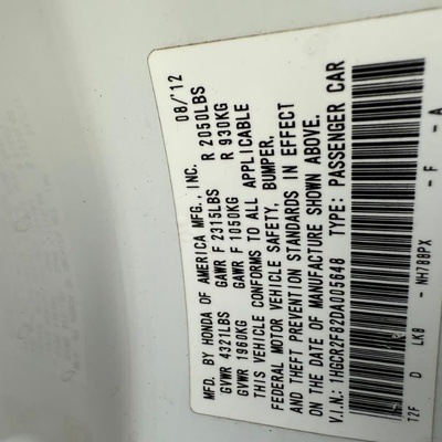 FOREIGN USED  2013 HONDA ACCORD EXL IN KANO